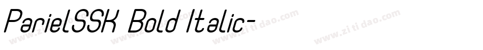 ParielSSK Bold Italic字体转换